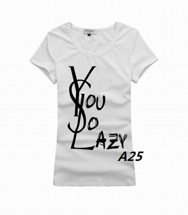 YSL short round collar T woman S-XL-148